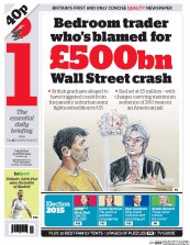 I Newspaper (UK) Newspaper Front Page for 23 April 2015