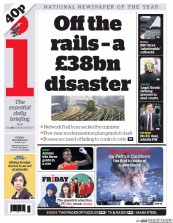 I Newspaper (UK) Newspaper Front Page for 26 June 2015