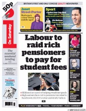 I Newspaper (UK) Newspaper Front Page for 28 February 2015