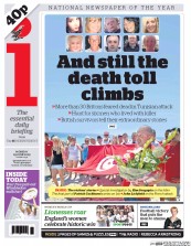 I Newspaper (UK) Newspaper Front Page for 29 June 2015