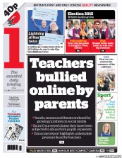 I Newspaper (UK) Newspaper Front Page for 2 April 2015