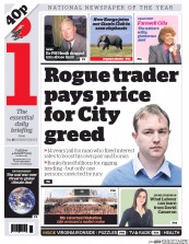 I Newspaper (UK) Newspaper Front Page for 4 August 2015