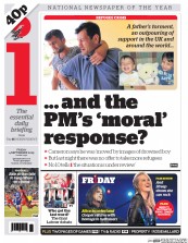 I Newspaper (UK) Newspaper Front Page for 4 September 2015