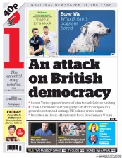 I Newspaper (UK) Newspaper Front Page for 5 February 2016