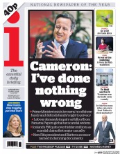 I Newspaper (UK) Newspaper Front Page for 6 April 2016