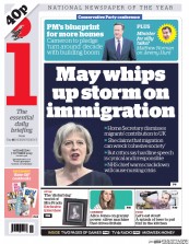 I Newspaper (UK) Newspaper Front Page for 7 October 2015