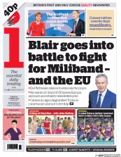 I Newspaper (UK) Newspaper Front Page for 7 April 2015