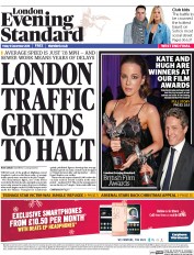 London Evening Standard (UK) Newspaper Front Page for 10 December 2016