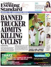 London Evening Standard (UK) Newspaper Front Page for 10 April 2015