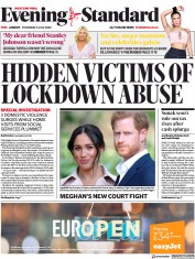 London Evening Standard (UK) Newspaper Front Page for 10 July 2020