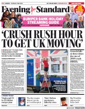 London Evening Standard (UK) Newspaper Front Page for 11 May 2020