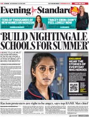 London Evening Standard (UK) Newspaper Front Page for 11 June 2020