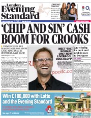 London Evening Standard (UK) Newspaper Front Page for 12 October 2015