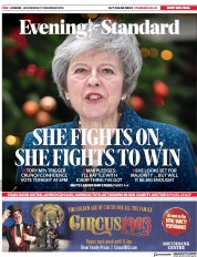 London Evening Standard (UK) Newspaper Front Page for 13 December 2018