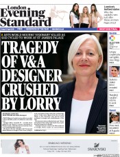 London Evening Standard (UK) Newspaper Front Page for 13 April 2015