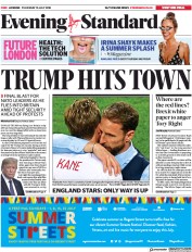 London Evening Standard (UK) Newspaper Front Page for 13 July 2018