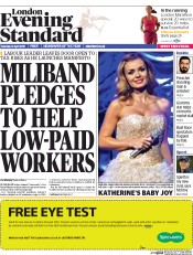 London Evening Standard (UK) Newspaper Front Page for 14 April 2015