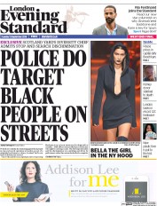 London Evening Standard (UK) Newspaper Front Page for 14 September 2016