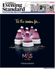 London Evening Standard (UK) Newspaper Front Page for 15 November 2016