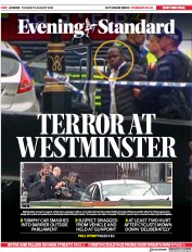 London Evening Standard (UK) Newspaper Front Page for 15 August 2018