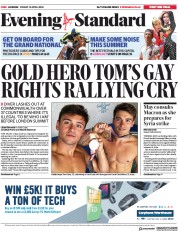 London Evening Standard (UK) Newspaper Front Page for 16 April 2018