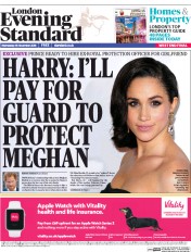 London Evening Standard (UK) Newspaper Front Page for 17 November 2016