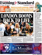 London Evening Standard (UK) Newspaper Front Page for 17 May 2021