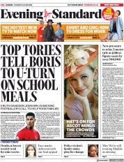 London Evening Standard (UK) Newspaper Front Page for 17 June 2020