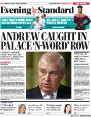 London Evening Standard (UK) Newspaper Front Page for 19 November 2019