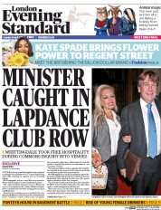 London Evening Standard (UK) Newspaper Front Page for 20 April 2016