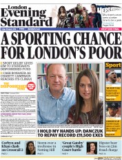 London Evening Standard (UK) Newspaper Front Page for 21 March 2016