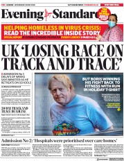 London Evening Standard (UK) Newspaper Front Page for 21 May 2020