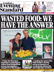 London Evening Standard (UK) Newspaper Front Page for 21 September 2016