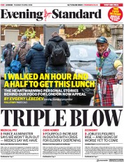 London Evening Standard (UK) Newspaper Front Page for 22 April 2020