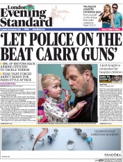 London Evening Standard (UK) Newspaper Front Page for 23 December 2015