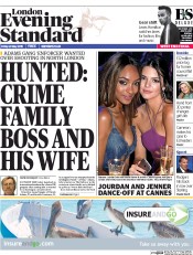 London Evening Standard (UK) Newspaper Front Page for 23 May 2015