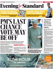 London Evening Standard (UK) Newspaper Front Page for 23 May 2019