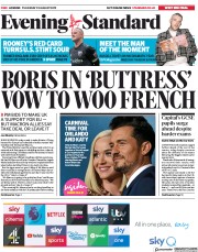 London Evening Standard (UK) Newspaper Front Page for 23 August 2019