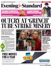 London Evening Standard (UK) Newspaper Front Page for 24 November 2018