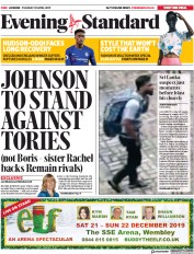 London Evening Standard (UK) Newspaper Front Page for 24 April 2019