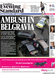 London Evening Standard (UK) Newspaper Front Page for 24 September 2015