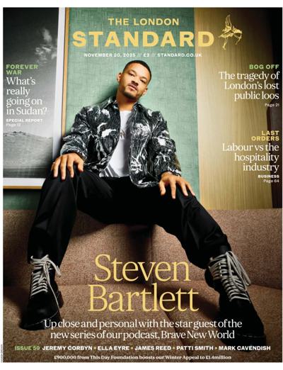 London Evening Standard Newspaper Front Page (UK) for 26 November 2025