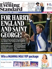 London Evening Standard (UK) Newspaper Front Page for 26 September 2015