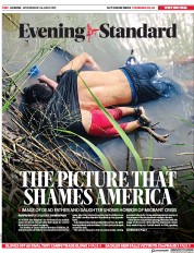 London Evening Standard (UK) Newspaper Front Page for 27 June 2019