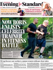 London Evening Standard (UK) Newspaper Front Page for 27 August 2020