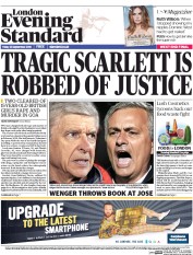 London Evening Standard (UK) Newspaper Front Page for 27 September 2016