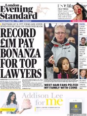 London Evening Standard (UK) Newspaper Front Page for 28 October 2016