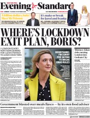 London Evening Standard (UK) Newspaper Front Page for 28 October 2020