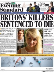 London Evening Standard (UK) Newspaper Front Page for 28 December 2015