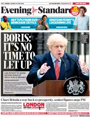 London Evening Standard (UK) Newspaper Front Page for 28 April 2020